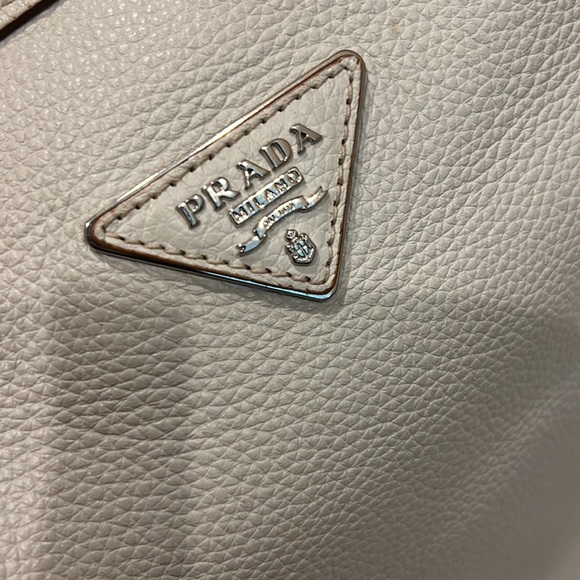Authentic off-white leather Prada bag. Gently loved! Comes with dust bag. - Picture 8 of 10